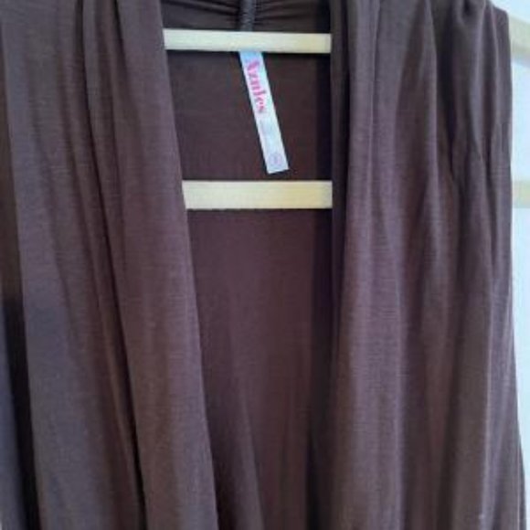 Chocolate Brown Tunic Vest, Size Small - Picture 3 of 4